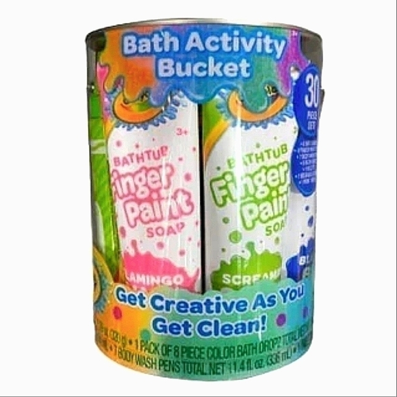 🛑 2 / $40 Sale! Crayola Bath Activity Bucket 30 Pc Set NWT - Picture 1 of 10